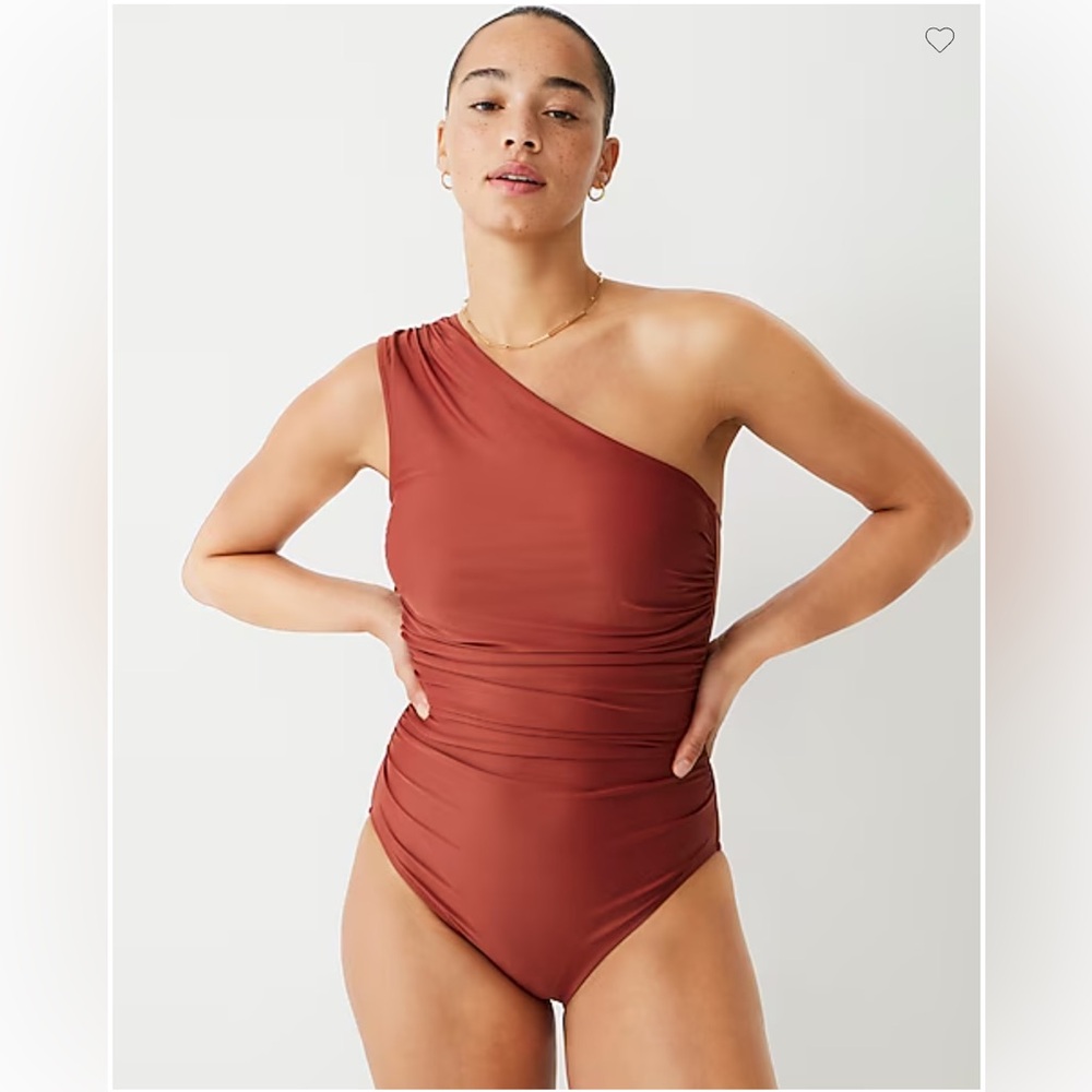 NWT J. Crew Long Torso One Shoulder Swimsuit 0